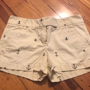 Yellow anchor crew chino shorts